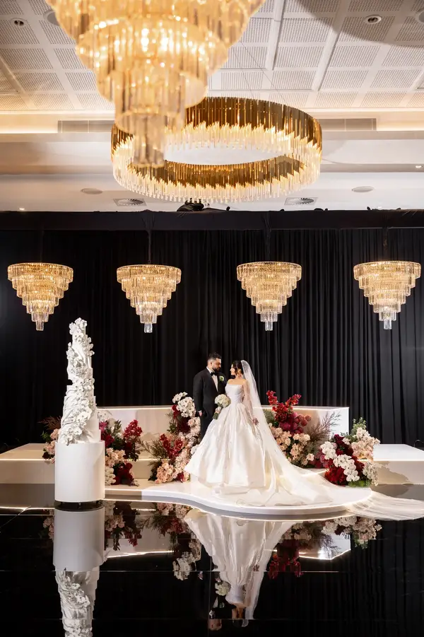 Bridal table styling with floral centrepieces Sydney